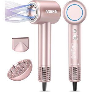 Hair Dryer, High-Speed Ionic Low Noise Blow Dryer with Brushless Motor for Fast